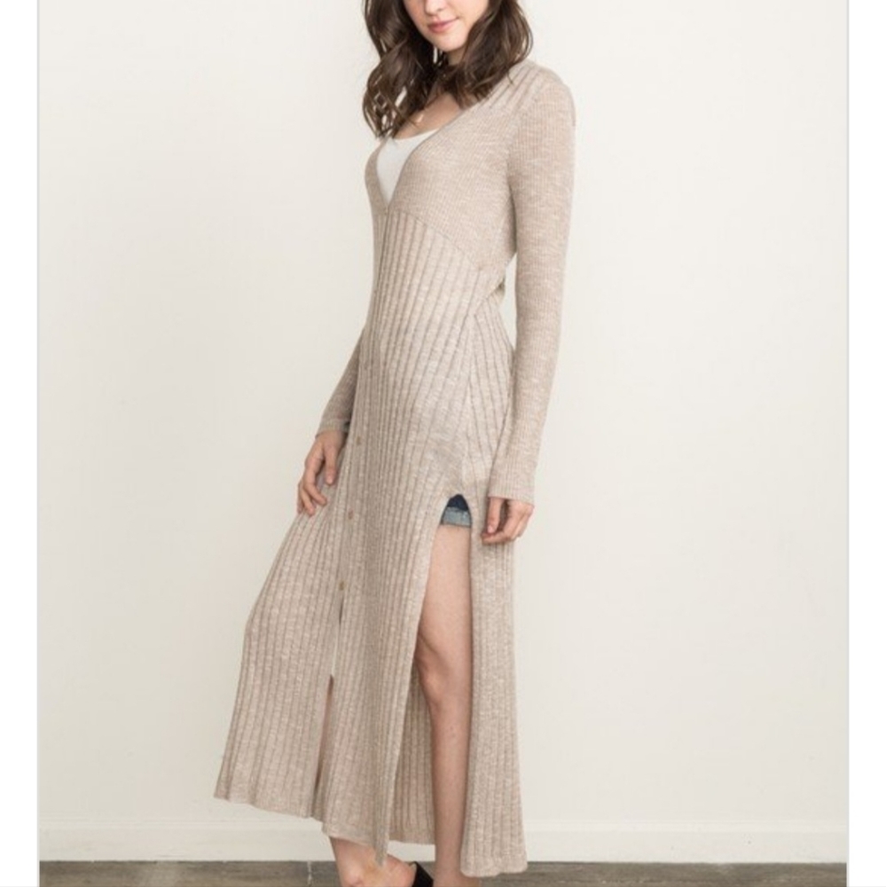 Mystree Evangeline tan beige dress cardigan - Picture 5 of 5
